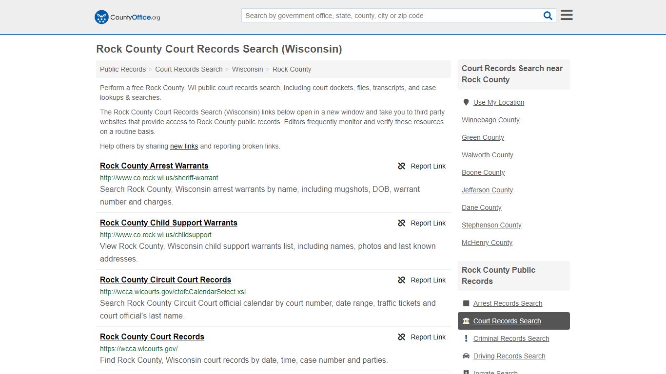 Court Records Search - Rock County, WI (Adoptions ...